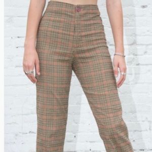Plaid brown pants